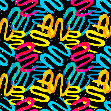 grunge colored graffiti seamless pattern vector illustrationのイラスト素材