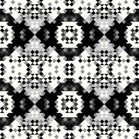 small pixel geometry seamless patternのイラスト素材