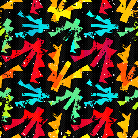 grunge colored graffiti seamless pattern vector illustrationのイラスト素材