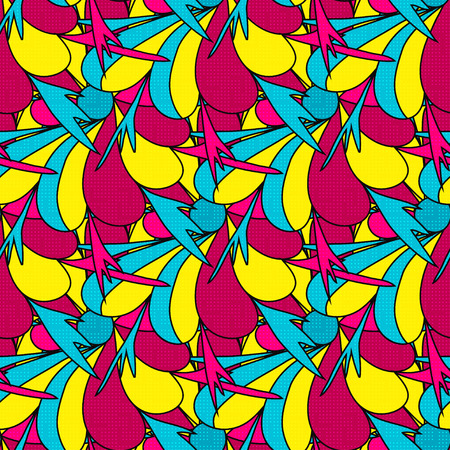 grunge colored graffiti seamless pattern vector illustrationのイラスト素材