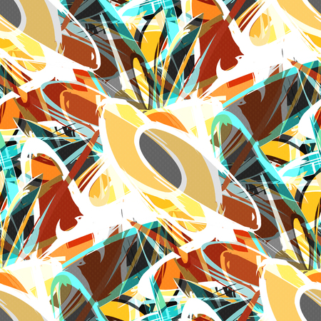 psychedelic colored graffiti pattern vector illustrationのイラスト素材