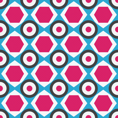 geometric seamless pattern in retro colorsのイラスト素材