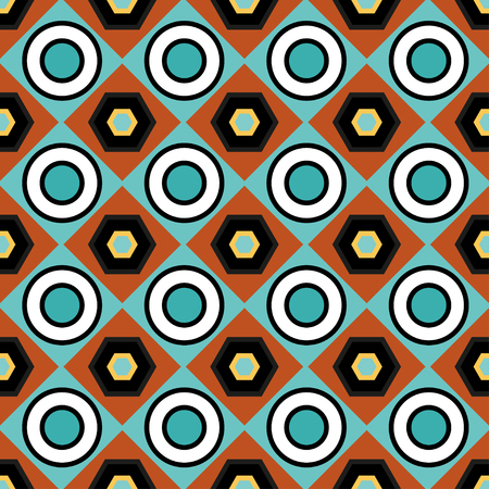 color abstract geometric seamless patternのイラスト素材