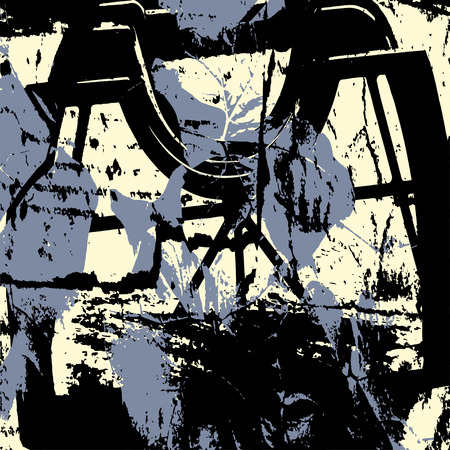 graffiti stains on a black grunge background textureのイラスト素材