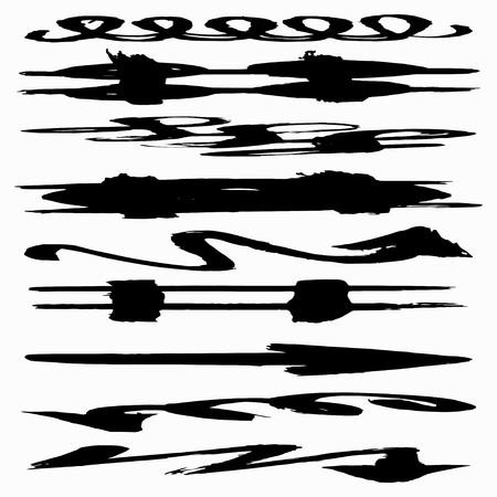 black graffiti banners collection of symbolsのイラスト素材