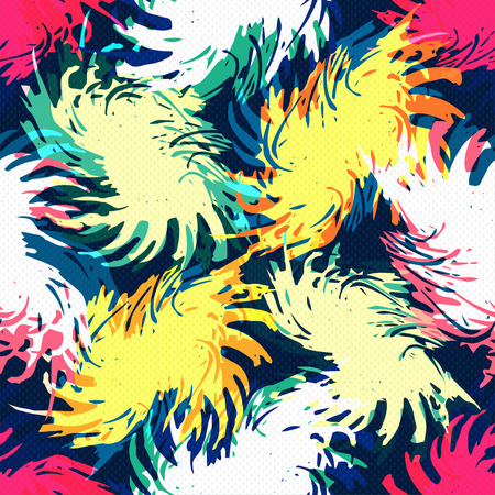 grunge colored graffiti seamless patternのイラスト素材