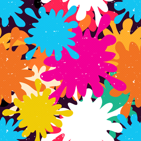bright colored spots seamless pattern graffitiのイラスト素材