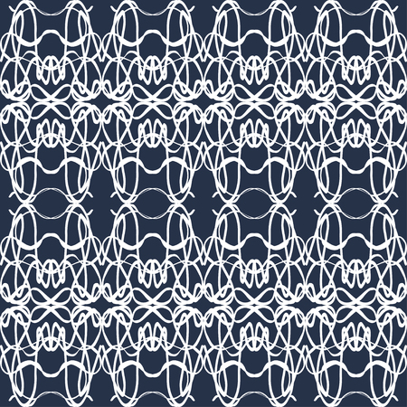 monochrome vintage seamless pattern on a black background