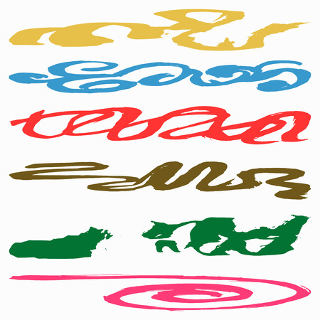 graffiti abstract color linesのイラスト素材