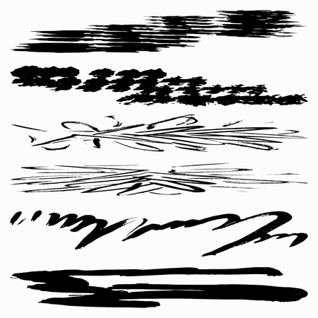 beautiful design elements black graffiti banners collectionのイラスト素材