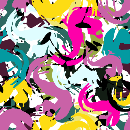 colored graffiti seamless textureのイラスト素材