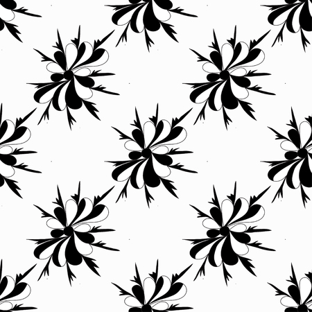 Black seamless abstract patternのイラスト素材