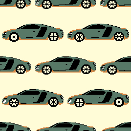 Sports car color seamless pattern illustration.のイラスト素材