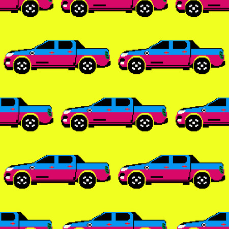 Pickup colored seamless pattern illustration.のイラスト素材