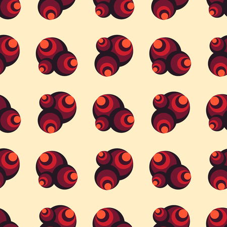 red circles on a white background seamless patternのイラスト素材