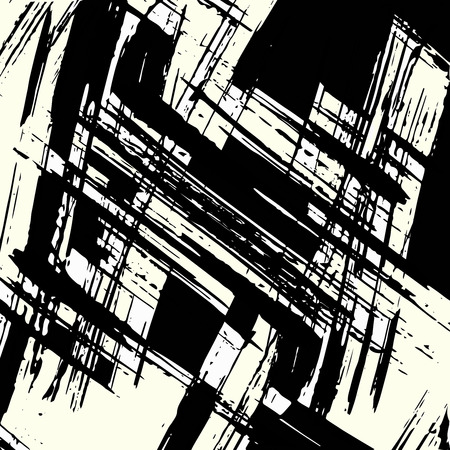 Monochrome graffiti pattern on a black background vector illustrationのイラスト素材