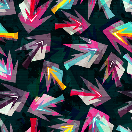 Graffiti beautiful seamless pattern vector illustration grunge effectのイラスト素材