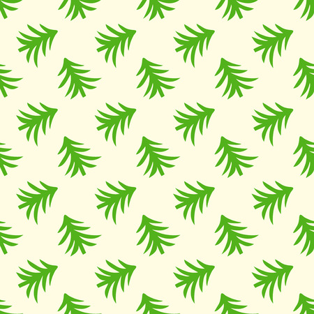 green Christmas tree on a light background seamless pattern. vector illustration for your designのイラスト素材