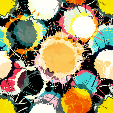 colored abstract seamless pattern in graffiti style. Quality vector illustration for your designのイラスト素材