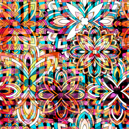 geometric abstract color pattern in graffiti style. Quality vector illustration for your designのイラスト素材