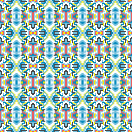 small pixels colored geometric background seamless pattern vector illustration