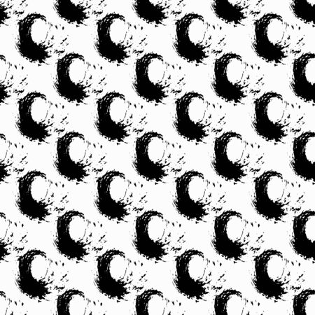 black and white seamless quality patternのイラスト素材
