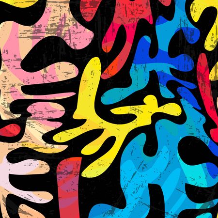 Bright abstract geometric pattern in graffiti style quality illustration for your designのイラスト素材