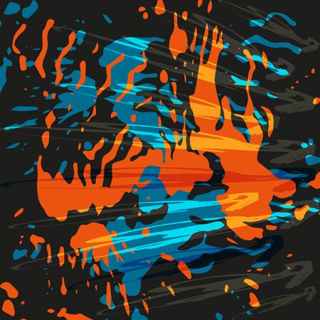 Graffiti Abstract beautiful colorful background grunge texture illustrationのイラスト素材