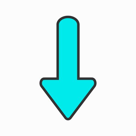 colored arrow icon. Flat isolated illustration for your web design.のイラスト素材