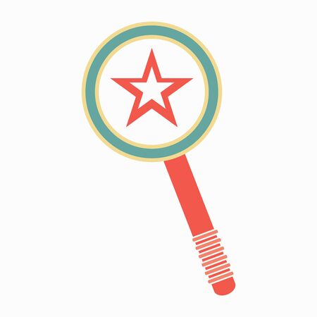 color magnifier icon. Flat isolated illustration for your web design.のイラスト素材