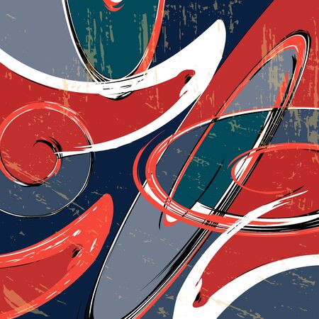 beautiful color abstract pattern vector illustration of graffitiのイラスト素材