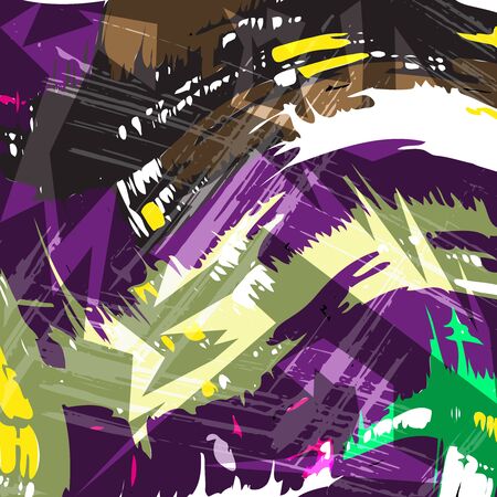 colorabstract ethnic pattern in graffiti style with elements of urban modern style bright quality illustration for your designのイラスト素材