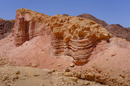 The Arava Desert in the Pillars of Amram near Eilat.の写真素材