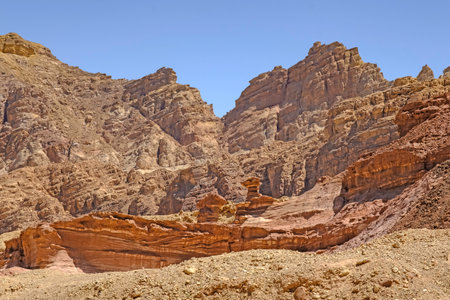 The Arava Desert in the Pillars of Amram near Eilat.の写真素材