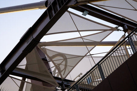 Abstract patterns from a dynamic interplay of geometric forms and organic textures.