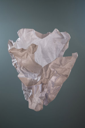 Abstract Crumpled White Paper Composition.の写真素材