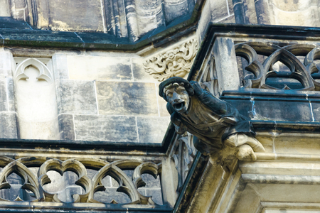 Gurgulia. The St. Vitus Cathedral. Prague. Czech Republic.の写真素材