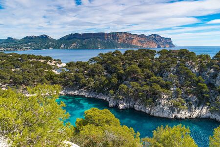 Calanques national park on the azure coast of France, Calanque d'En Vau bay, Cassis, Europeの写真素材