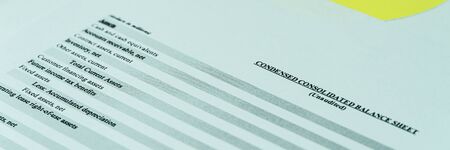Financial budget statement read and check the number for analysis invest stock