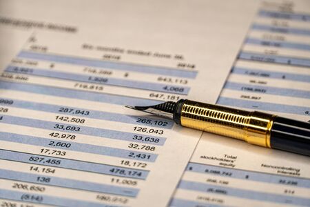 Financial business planning, Balance the investment portfolio. Business plan, panoramic banner.の写真素材