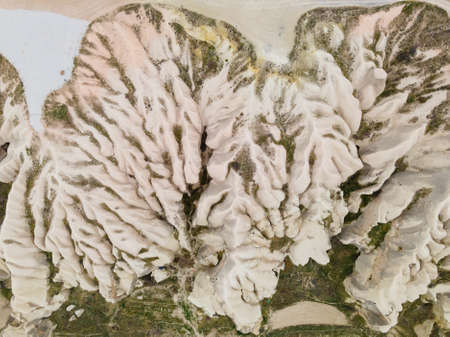 Aerial top down view of Cappadocia valley in Turkey. Tour in Cappadocia for creativity inspirationの写真素材