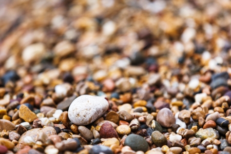 A close up view of smooth polished multicolored stones on the beach. Crimea, Ukraine, Europe. Beauty world.の写真素材
