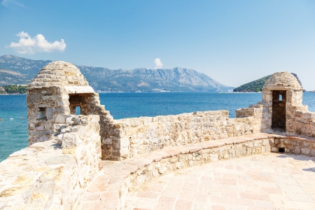View on old town of Budva. Montenegro, Balkans, Europe. Beauty world.の写真素材