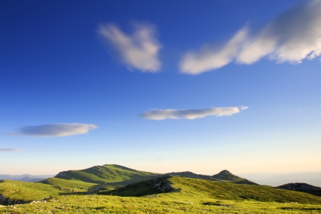 Beautiful view of rural alpine landscape. Crimea, Ukraine, Europe. Beauty world.の写真素材