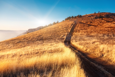 Fantastic sunny day is in mountain landscape. Crimea, Ukraine, Europe. Beauty world.の写真素材