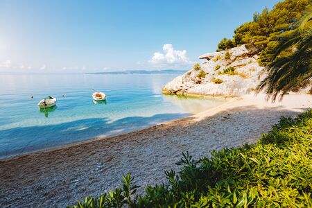 Incredible place of the calm Adriatic Sea. Location Makarska riviera, Croatia, Dalmatia region,...