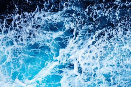 Rapid sea while sailing ship. Dramatic and picturesque scene. Abstract background. Creative artistic...