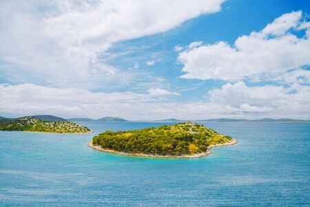 Splendid seascape of lagoon near Tribunj village. Location Dalmatia region, Balkans, Croatia, Europe. Calm Adriatic Sea. Scenic image of popular travel destination. Discover the beauty of earth.の写真素材