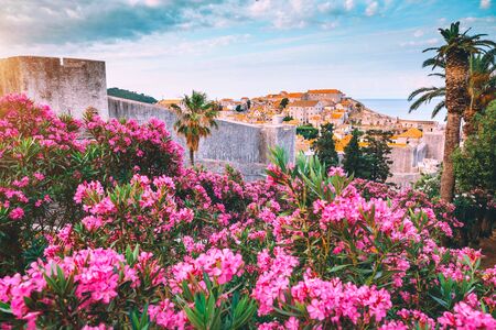 Splendid view at famous european city of Dubrovnik on a sunny day. Location place Croatia, South Dalmatia, Europe. Mediterranean resortの写真素材