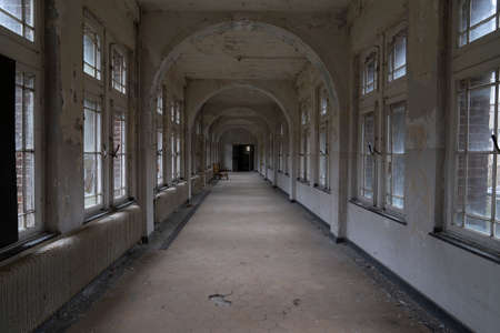 Valkenburg- February 6 2022. The St. Joseph Monastery was built in 1893 by Jesuits. Other residents were the Gestapo in WW2 and elderly nuns from 1961-1985. Now it's empty and decaying for years.のeditorial素材